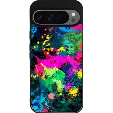 Google Pixel 9 Pro XL Case Hülle - Silikon schwarz Splash paint