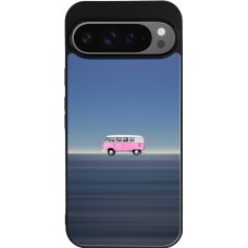 Coque Google Pixel 9 Pro XL - Silicone rigide noir Spring 23 pink bus