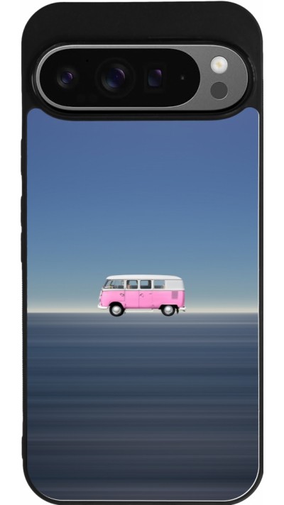 Google Pixel 9 Pro XL Case Hülle - Silikon schwarz Spring 23 pink bus