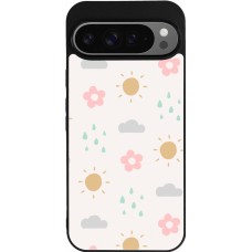 Google Pixel 9 Pro XL Case Hülle - Silikon schwarz Spring 23 weather