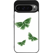 Coque Google Pixel 9 Pro XL - Silicone rigide noir Butterflies Spring 2026