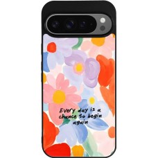 Coque Google Pixel 9 Pro XL - Silicone rigide noir Every day is a chance Spring 2026