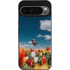 Coque Google Pixel 9 Pro XL - Silicone rigide noir Hot air balloon Spring 2026