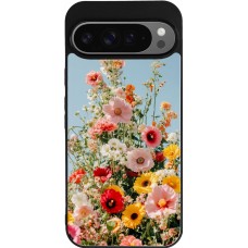 Coque Google Pixel 9 Pro XL - Silicone rigide noir Spring flowers Spring 2026