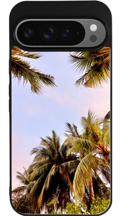 Google Pixel 9 Pro XL Case Hülle - Silikon schwarz Summer 2023 palm tree vibe