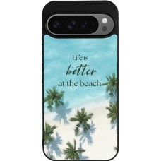 Google Pixel 9 Pro XL Case Hülle - Silikon schwarz Summer 2025 Life is better at the beach