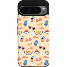 Google Pixel 9 Pro XL Case Hülle - Silikon schwarz Pattern Summer 2026