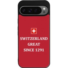 Google Pixel 9 Pro XL Case Hülle - Silikon schwarz Switzerland Great Since 1291