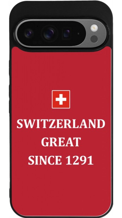Google Pixel 9 Pro XL Case Hülle - Silikon schwarz Switzerland Great Since 1291