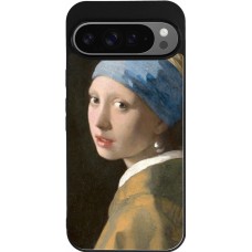 Google Pixel 9 Pro XL Case Hülle - Silikon schwarz Kunstbild - Das Mädchen mit dem Perlenohrring - Jan Vermeer