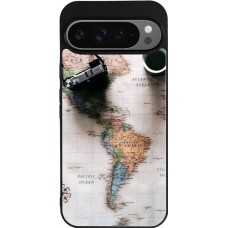 Google Pixel 9 Pro XL Case Hülle - Silikon schwarz Travel 01