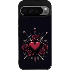 Google Pixel 9 Pro XL Case Hülle - Silikon schwarz Valentine 2024 gothic love