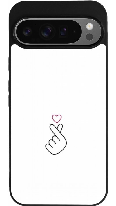 Coque Google Pixel 9 Pro XL - Silicone rigide noir Valentine 2024 heat by Millennials