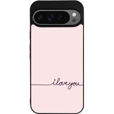 Coque Google Pixel 9 Pro XL - Silicone rigide noir Valentine 2023 i love you writing