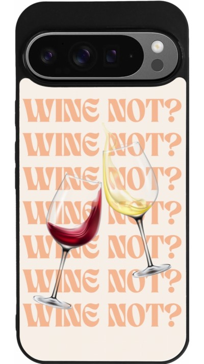 Coque Google Pixel 9 Pro XL - Silicone rigide noir Wine not