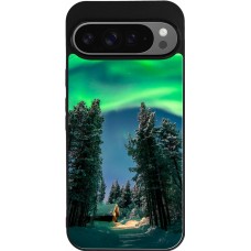 Google Pixel 9 Pro XL Case Hülle - Silikon schwarz Winter 22 Northern Lights