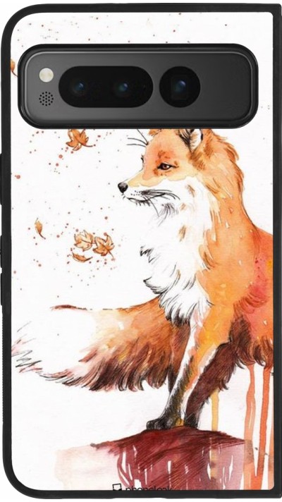 Google Pixel Fold Case Hülle - Silikon schwarz Autumn 21 Fox