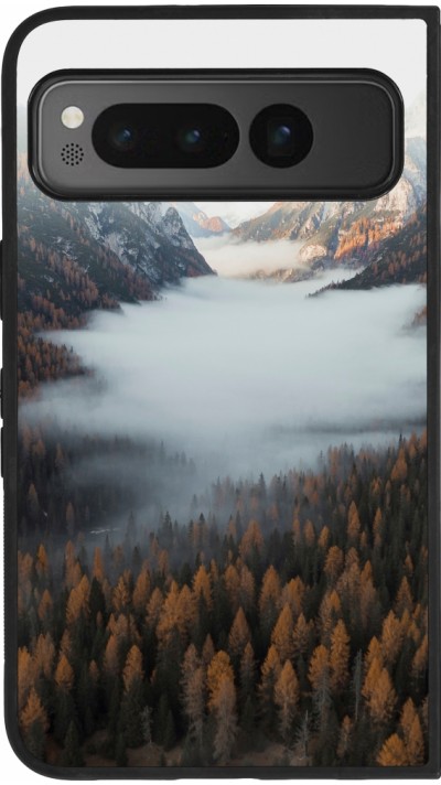 Google Pixel Fold Case Hülle - Silikon schwarz Autumn 22 forest lanscape