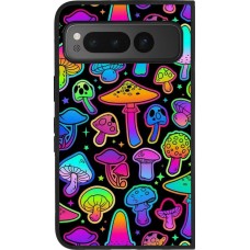 Google Pixel Fold Case Hülle - Silikon schwarz Autumn 2024 magic mushrooms
