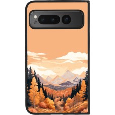 Google Pixel Fold Case Hülle - Silikon schwarz Autumn 25 Mountains