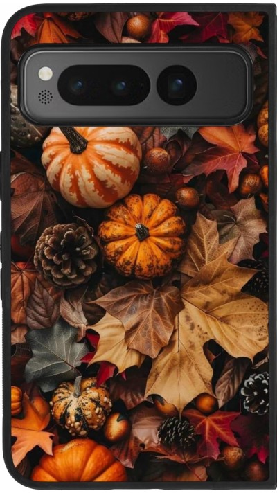 Google Pixel Fold Case Hülle - Silikon schwarz Autumn 25 Pumpkin