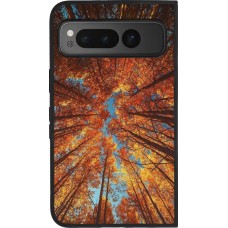 Google Pixel Fold Case Hülle - Silikon schwarz Autumn 25 Trees