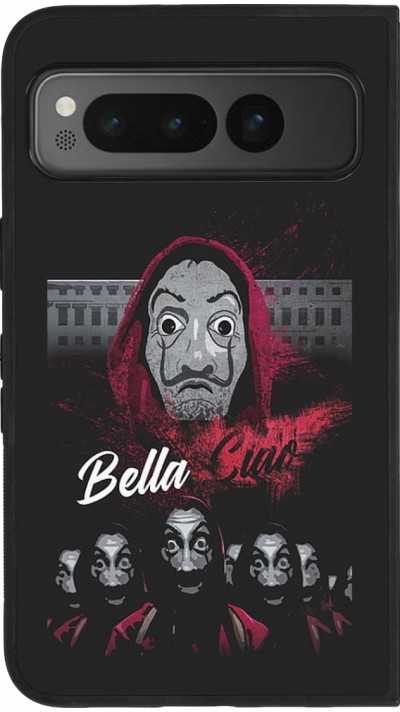 Google Pixel Fold Case Hülle - Silikon schwarz Bella Ciao