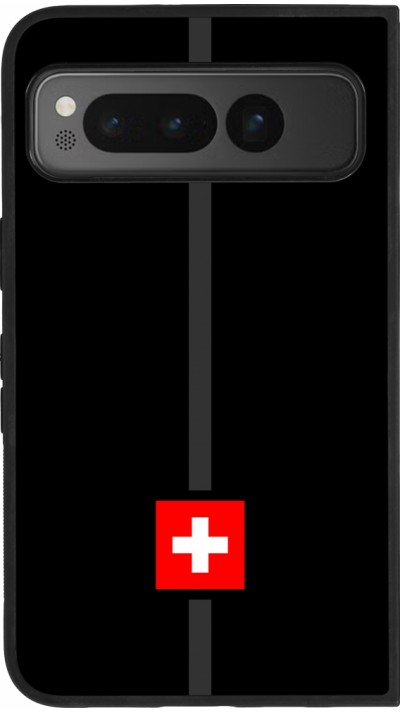 Google Pixel Fold Case Hülle - Silikon schwarz Kanton CH schwarz