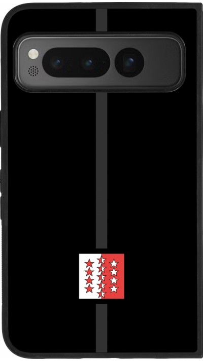 Google Pixel Fold Case Hülle - Silikon schwarz Kanton VS schwarz