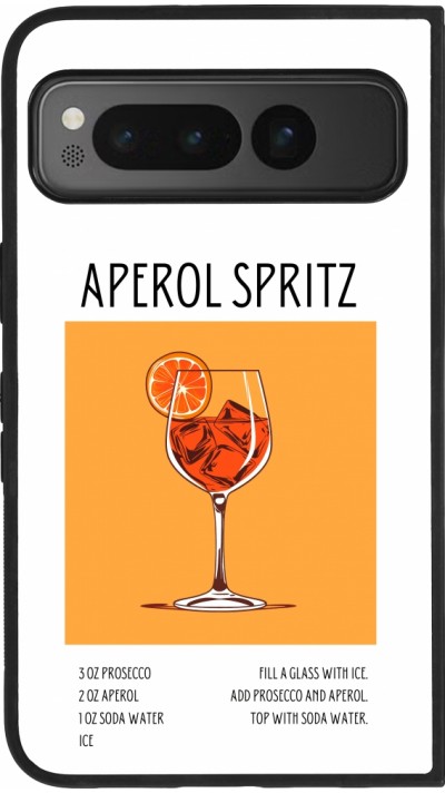 Google Pixel Fold Case Hülle - Silikon schwarz Cocktail Rezept Aperol Spritz
