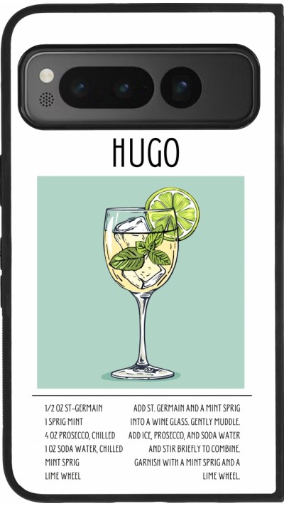 Google Pixel Fold Case Hülle - Silikon schwarz Cocktail Rezept Hugo