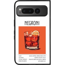 Google Pixel Fold Case Hülle - Silikon schwarz Cocktail Rezept Negroni