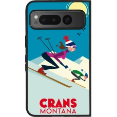 Google Pixel Fold Case Hülle - Silikon schwarz Crans-Montana Ski Downhill