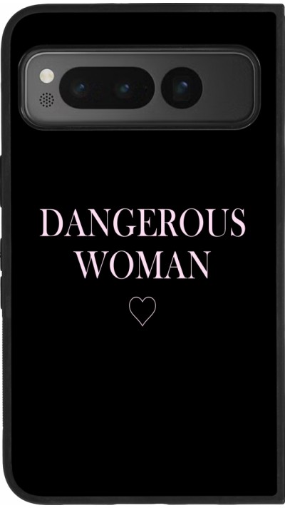 Google Pixel Fold Case Hülle - Silikon schwarz Dangerous woman