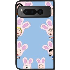 Coque Google Pixel Fold - Silicone rigide noir Easter 2026 Snoopy
