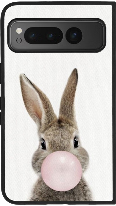 Google Pixel Fold Case Hülle - Silikon schwarz Easter 2023 bubble gum bunny