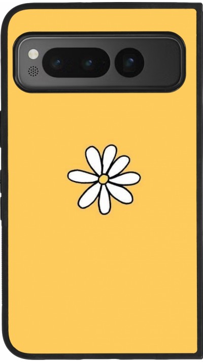 Google Pixel Fold Case Hülle - Silikon schwarz Easter 2023 daisy