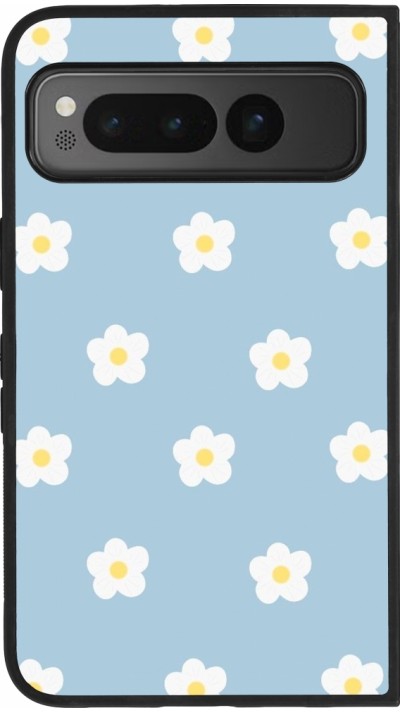 Google Pixel Fold Case Hülle - Silikon schwarz Easter 2024 daisy flower