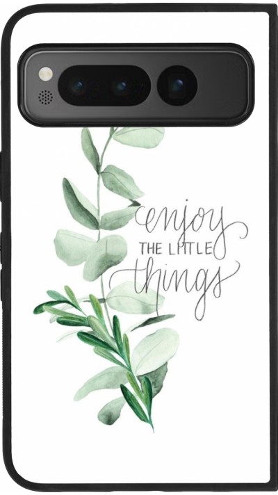 Google Pixel Fold Case Hülle - Silikon schwarz Enjoy the little things