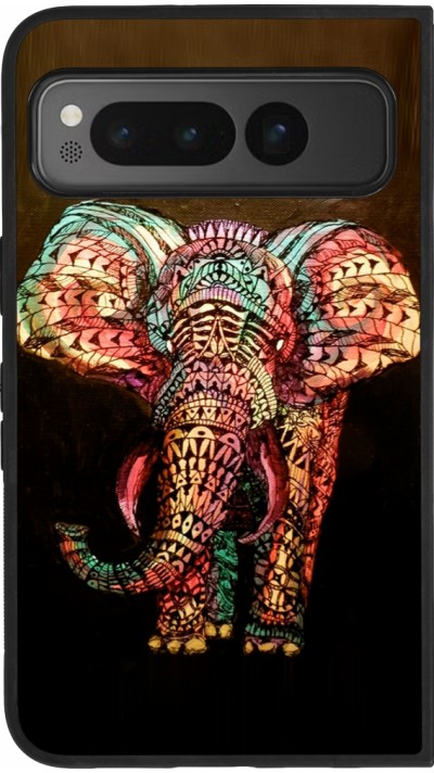Google Pixel Fold Case Hülle - Silikon schwarz Elephant 02