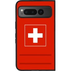 Google Pixel Fold Case Hülle - Silikon schwarz Euro 2020 Switzerland