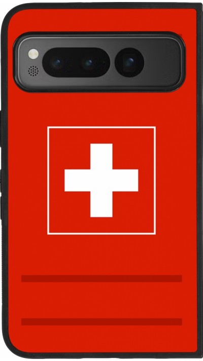 Google Pixel Fold Case Hülle - Silikon schwarz Euro 2020 Switzerland