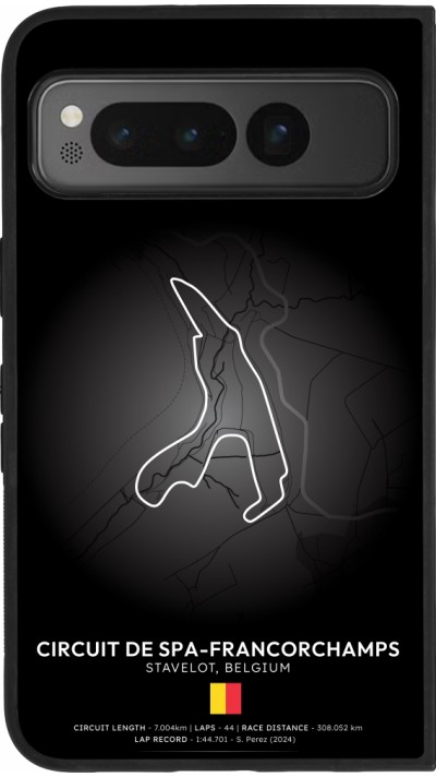 Google Pixel Fold Case Hülle - Silikon schwarz F1 Track 2025 Belgium