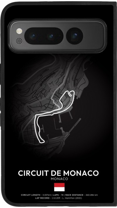 Google Pixel Fold Case Hülle - Silikon schwarz F1 Track 2025 Monaco