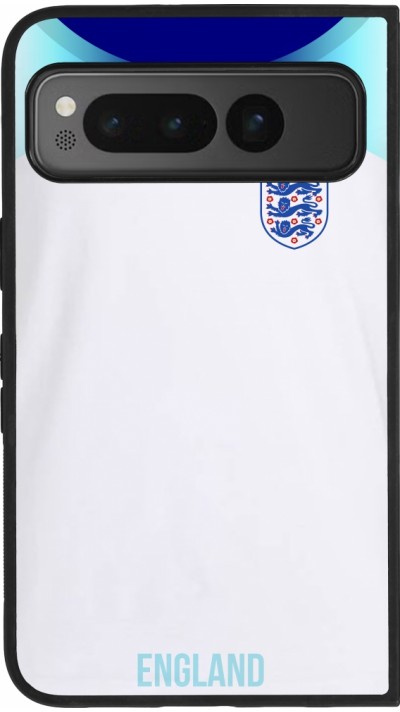 Google Pixel Fold Case Hülle - Silikon schwarz England 2022 personalisierbares Fußballtrikot