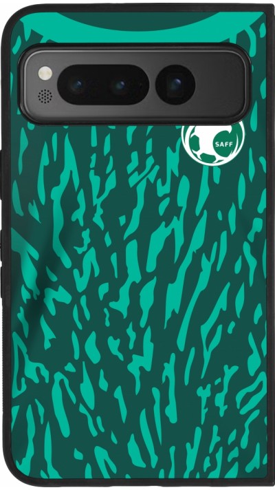 Google Pixel Fold Case Hülle - Silikon schwarz Saudi-Arabien 2022 personalisierbares Fussballtrikot