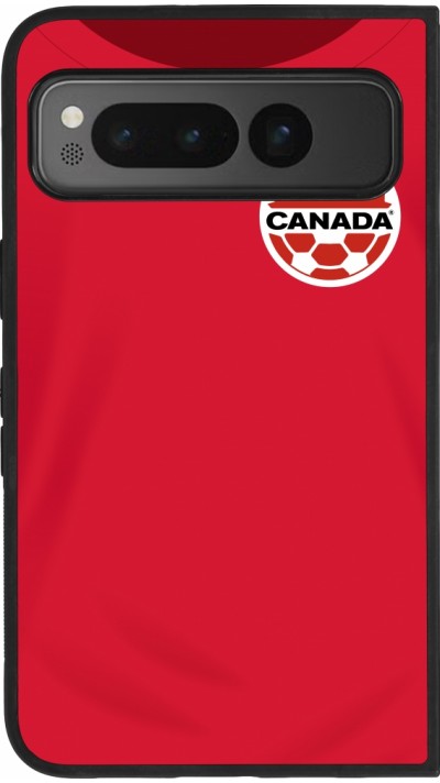 Google Pixel Fold Case Hülle - Silikon schwarz Kanada 2022 personalisierbares Fussballtrikot