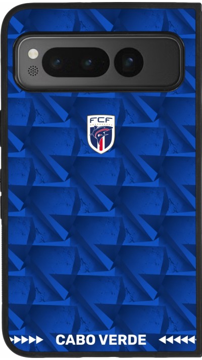 Coque Google Pixel Fold - Silicone rigide noir Maillot de football Cap-Vert 2026 personnalisable