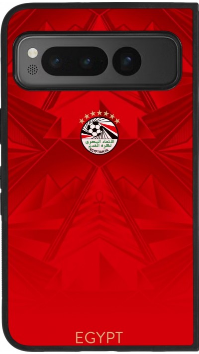 Google Pixel Fold Case Hülle - Silikon schwarz Ägypten 2026 personalisierbares Fussballtrikot