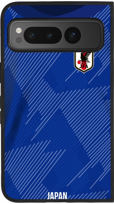 Google Pixel Fold Case Hülle - Silikon schwarz Japan 2022 personalisierbares Fussballtrikot